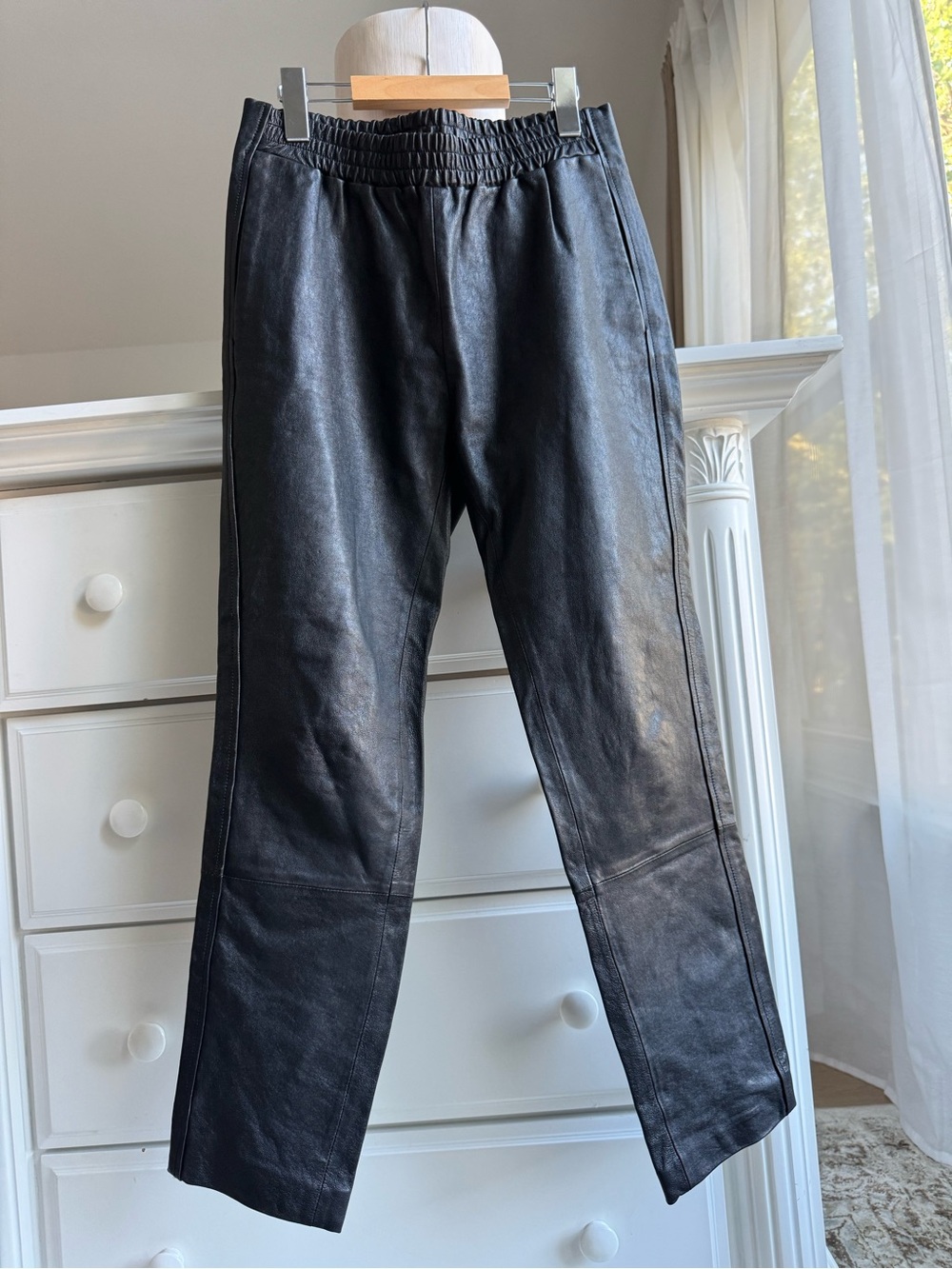 Marc by Marc Jacobs Black Genuine Lamb Leather Pants – XS/S